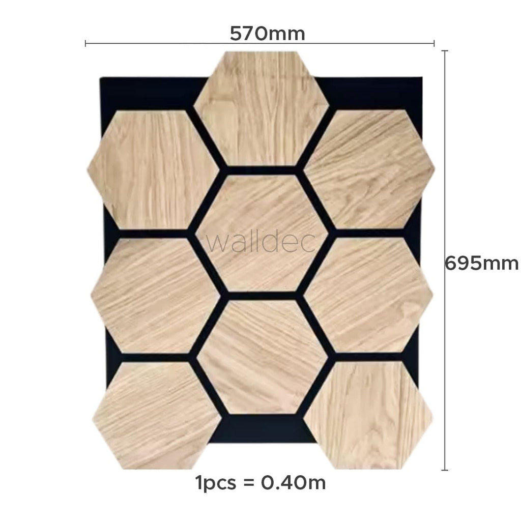 Hexagon Panel - Natural Aura (57 x 69.5 cm)