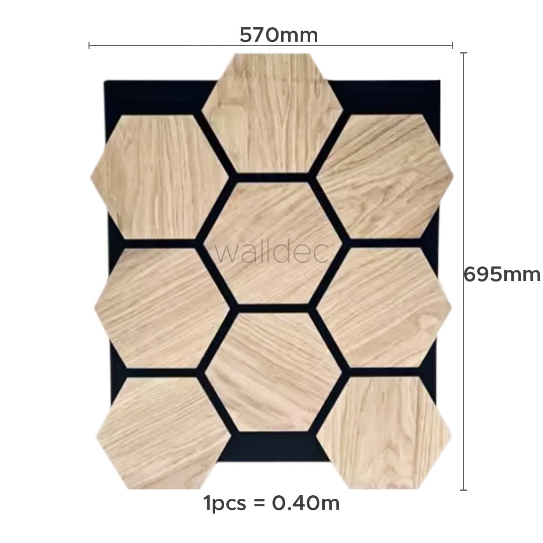 Hexagon Panel - Natural Aura (57 x 69.5 cm)