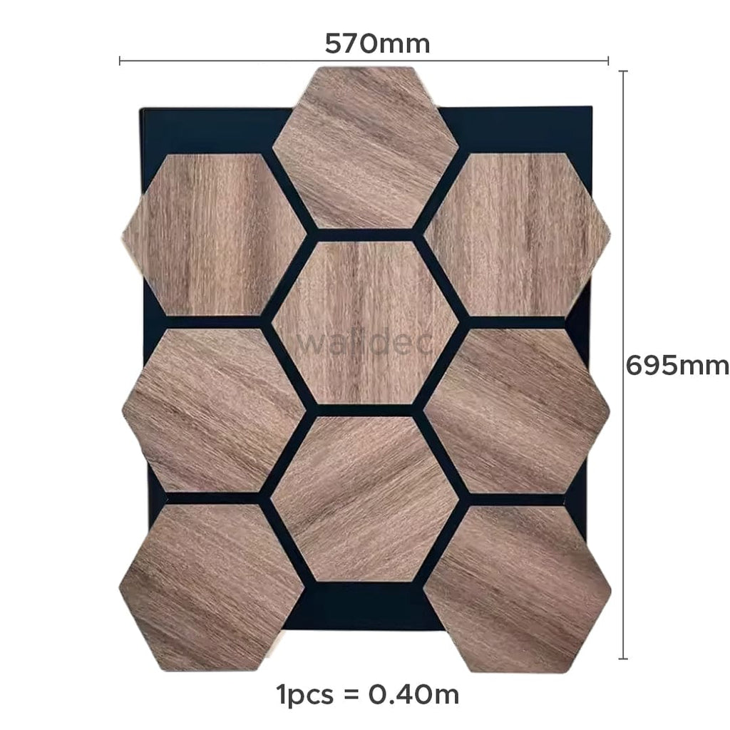 Hexagon Panel - Walnut Dream (57 x 69.5 cm)