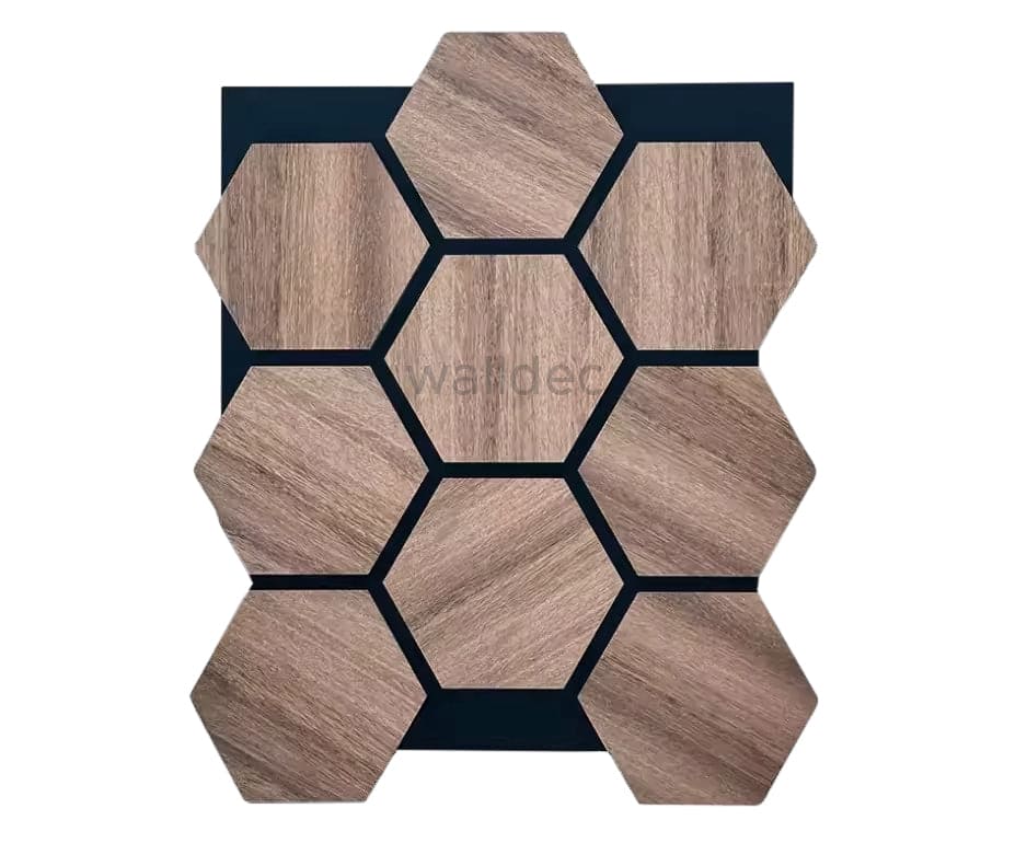 Hexagon Panel - Walnut Dream (57 x 69.5 cm)