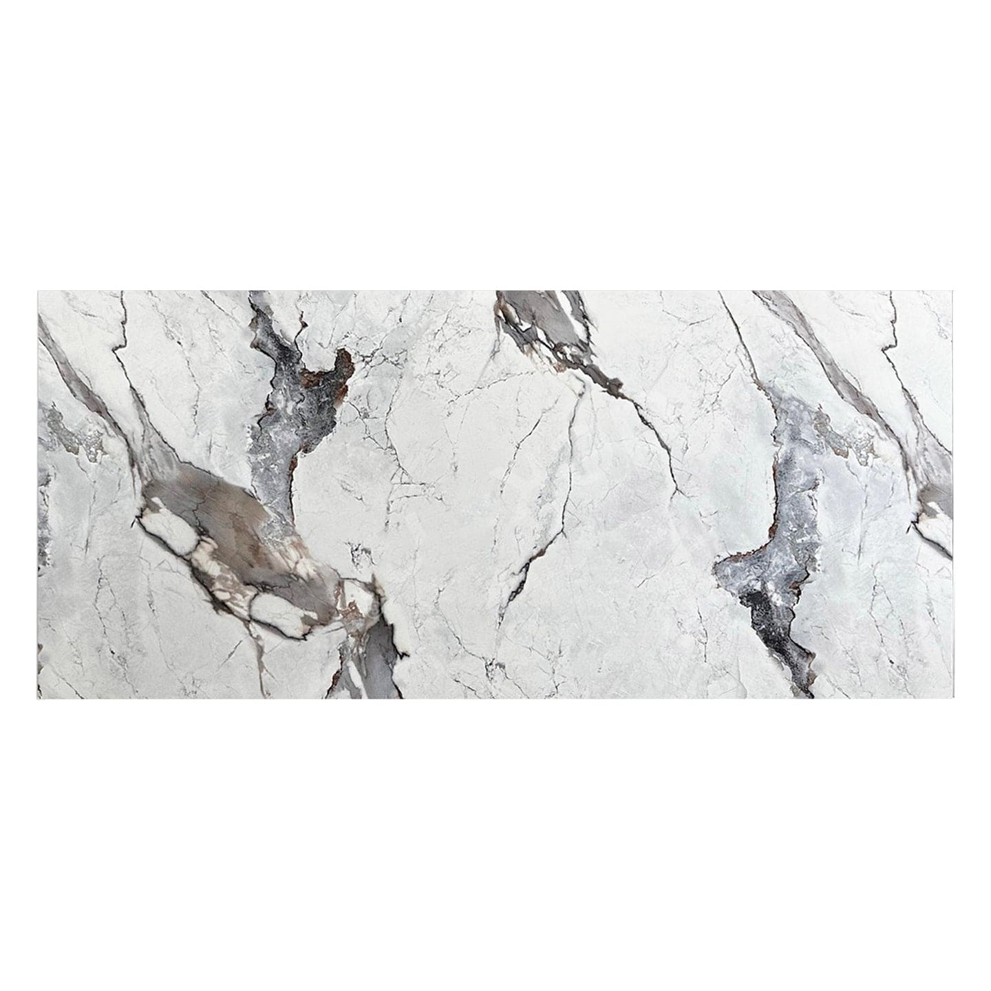 Luna White Marble Effect Wall Panel (244 x 122 cm)
