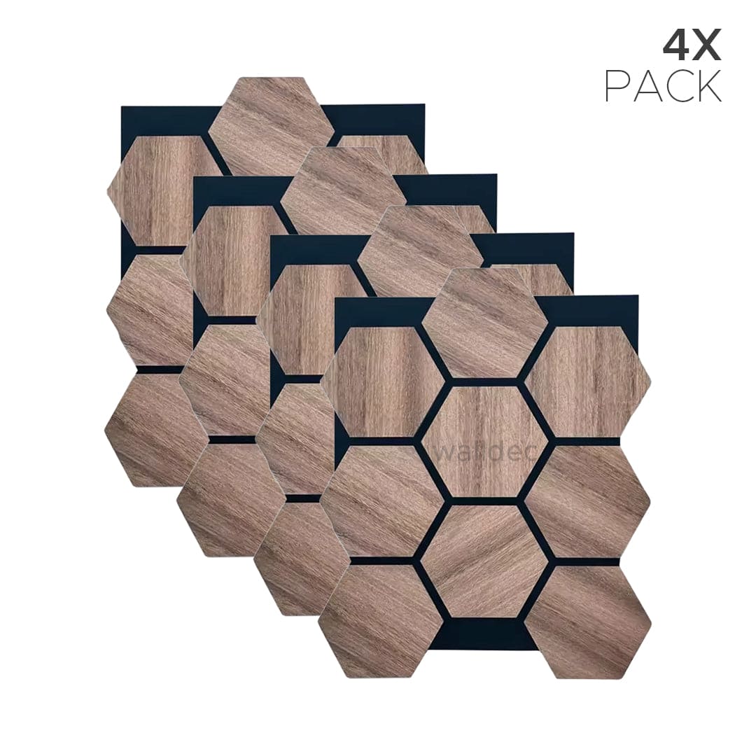 Hexagon Panel - Walnut Dream (57 x 69.5 cm)