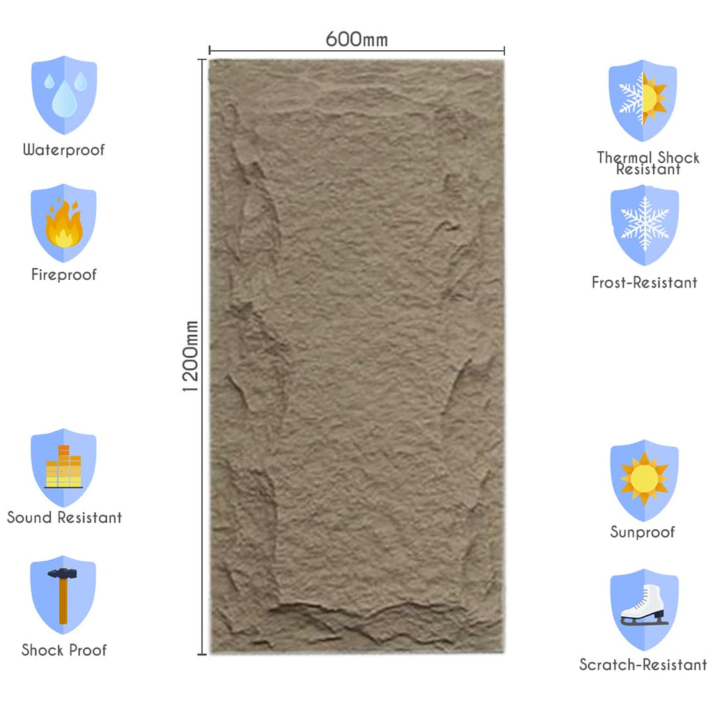 Hollywood Stone Effect Wall Panels 120 x 60 cm