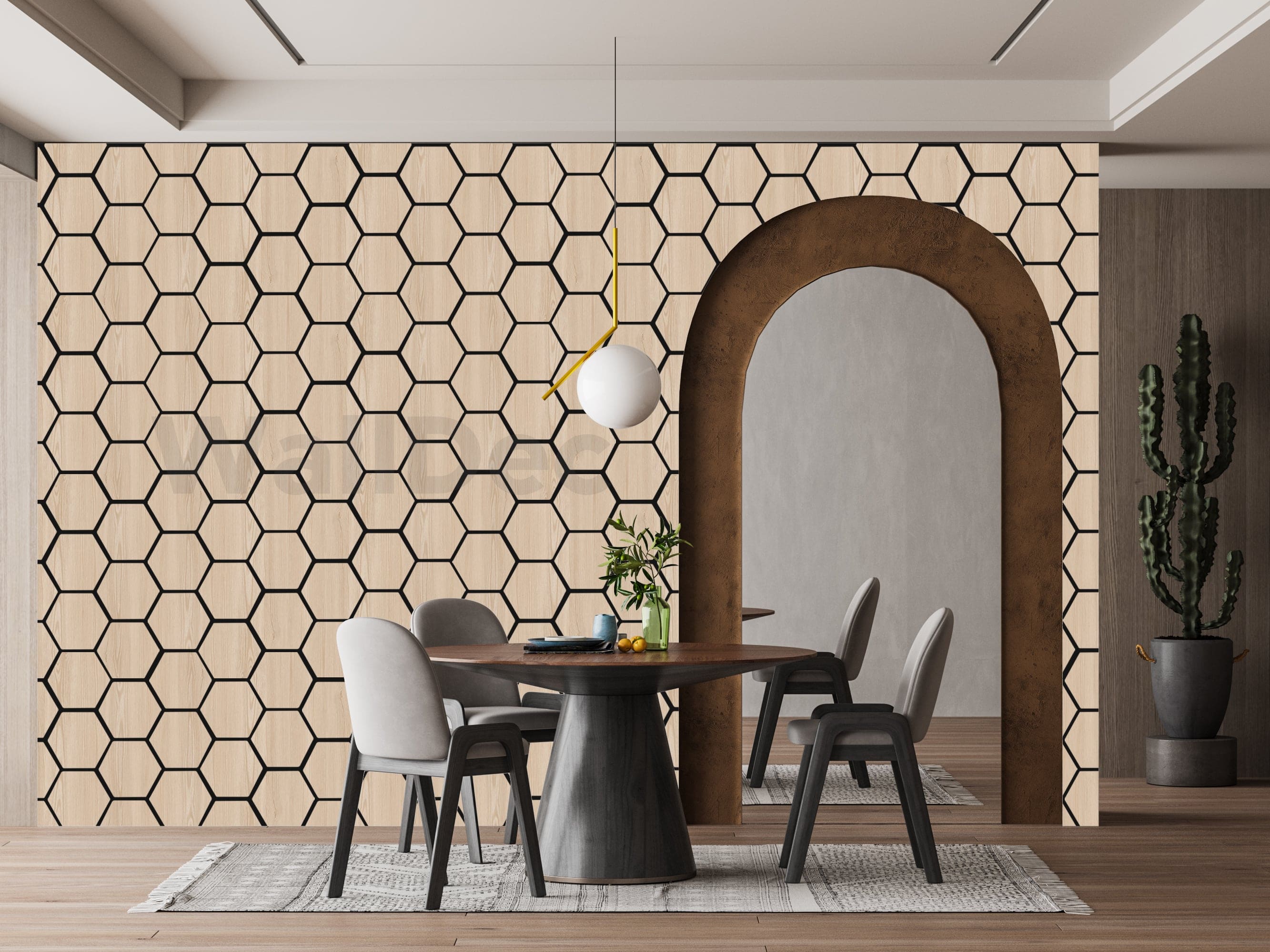 Hexagon Panel - Natural Aura (57 x 69.5 cm)
