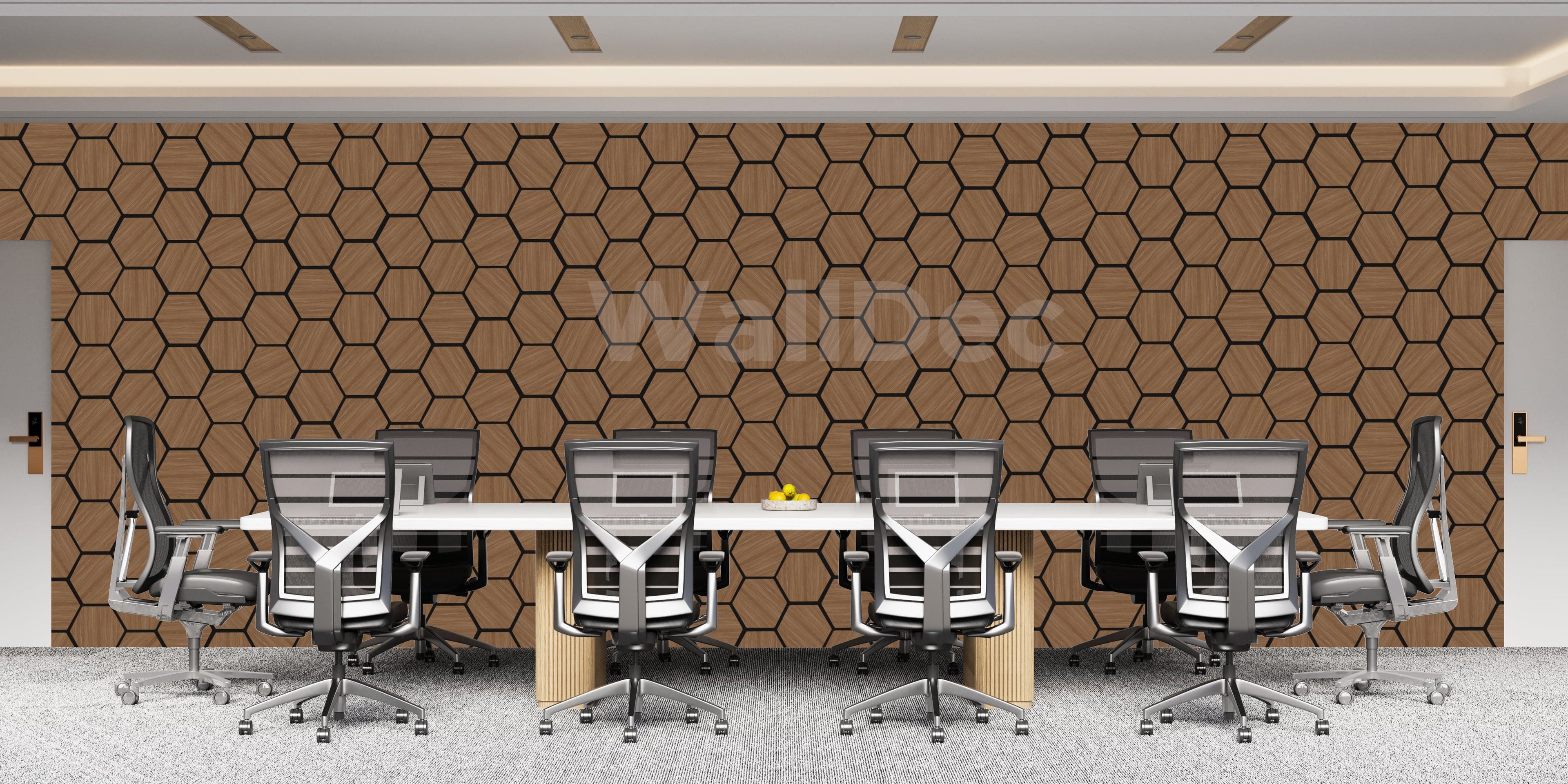 Hexagon Panel - Walnut Dream (57 x 69.5 cm)