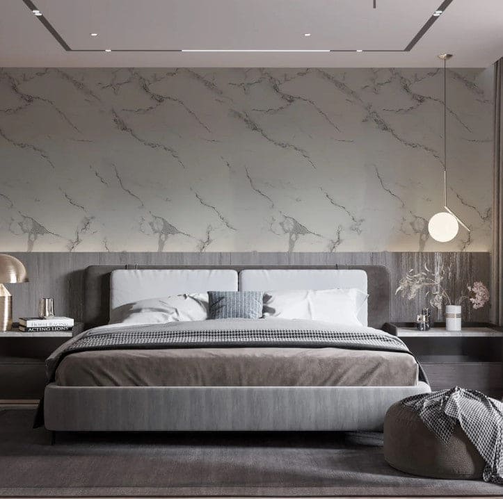Carrara Marble Effect Wall Panel (244 x 122 cm)