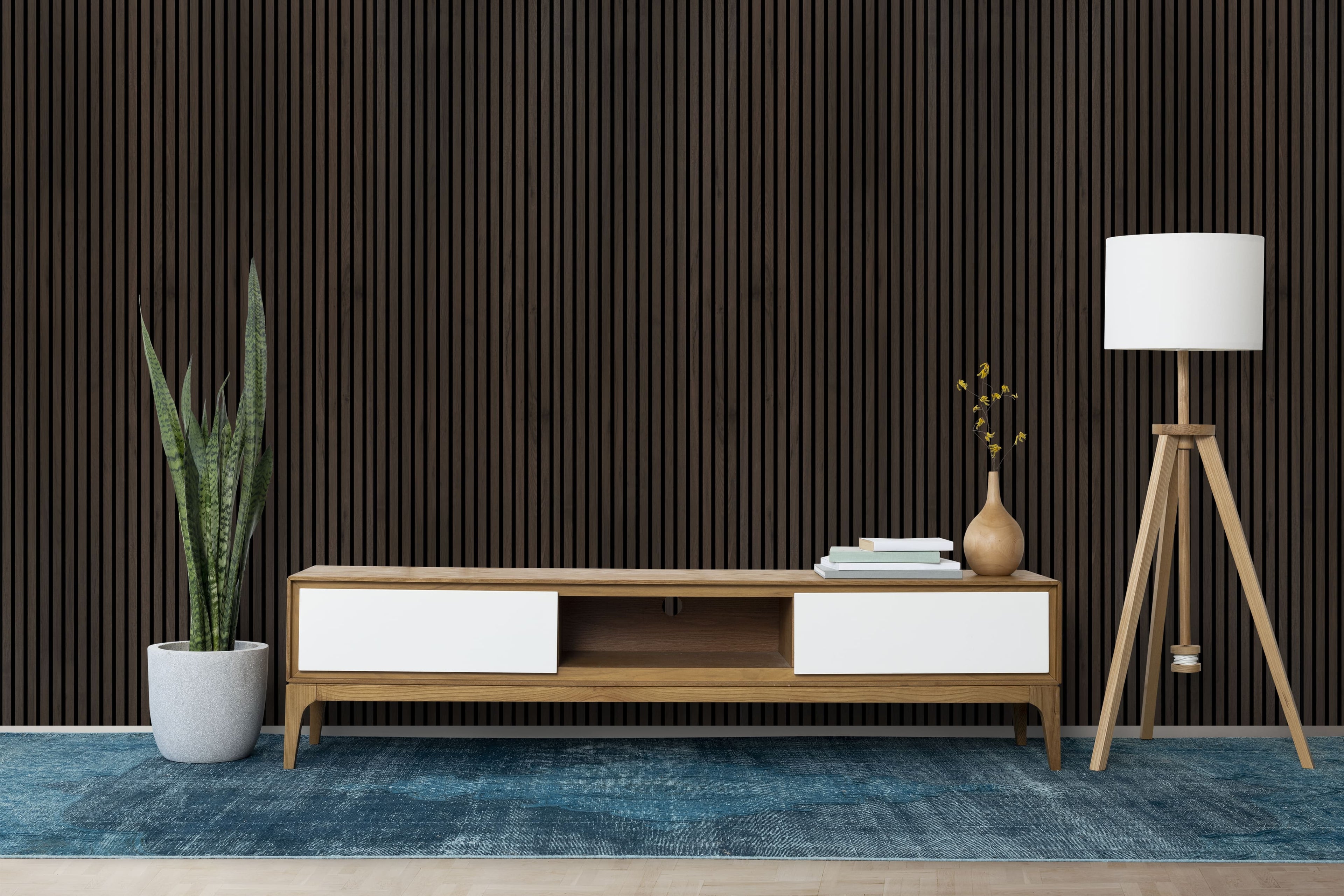 Deep Walnut Wall Panel (240 x 60 cm)