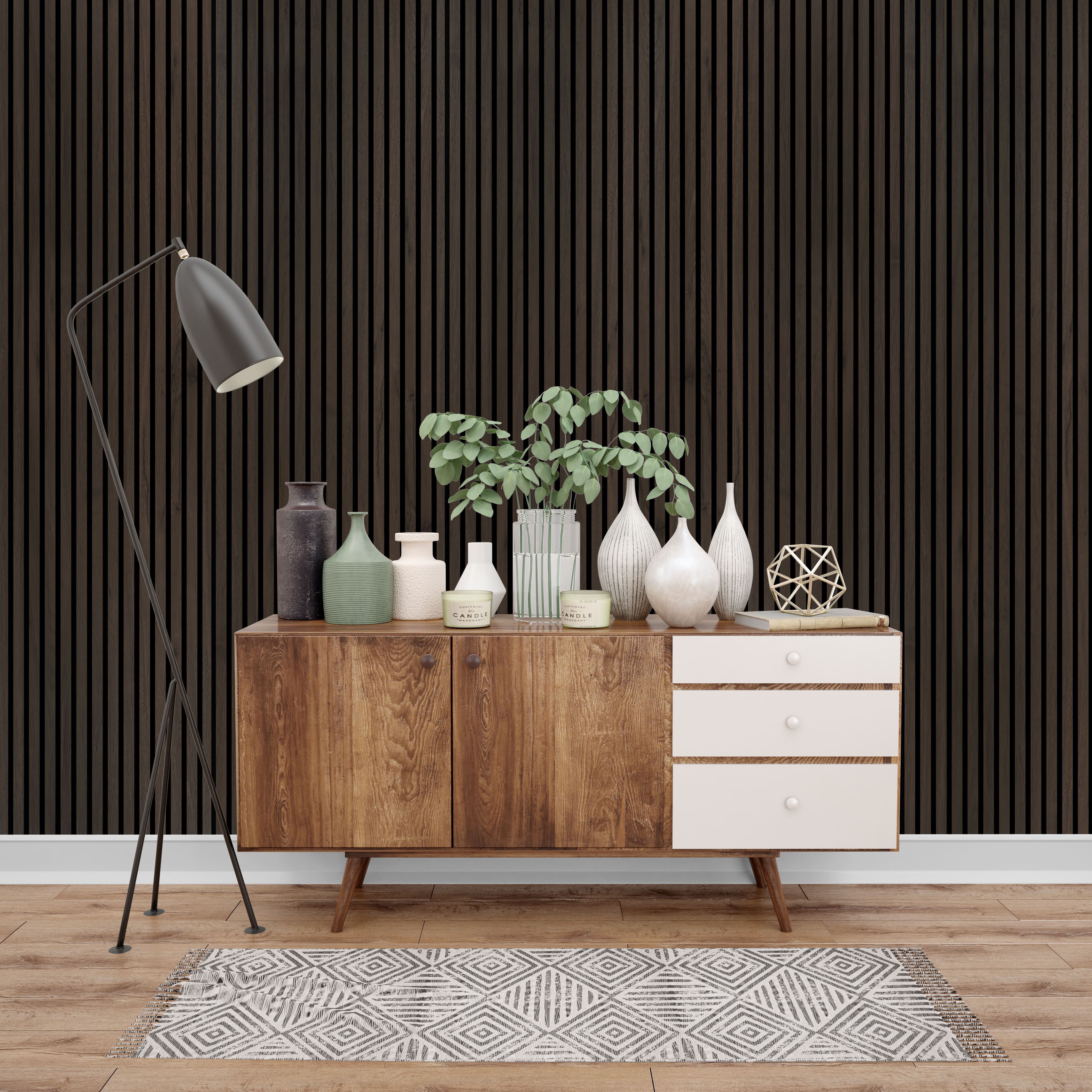 Deep Walnut Wall Panel (240 x 60 cm)