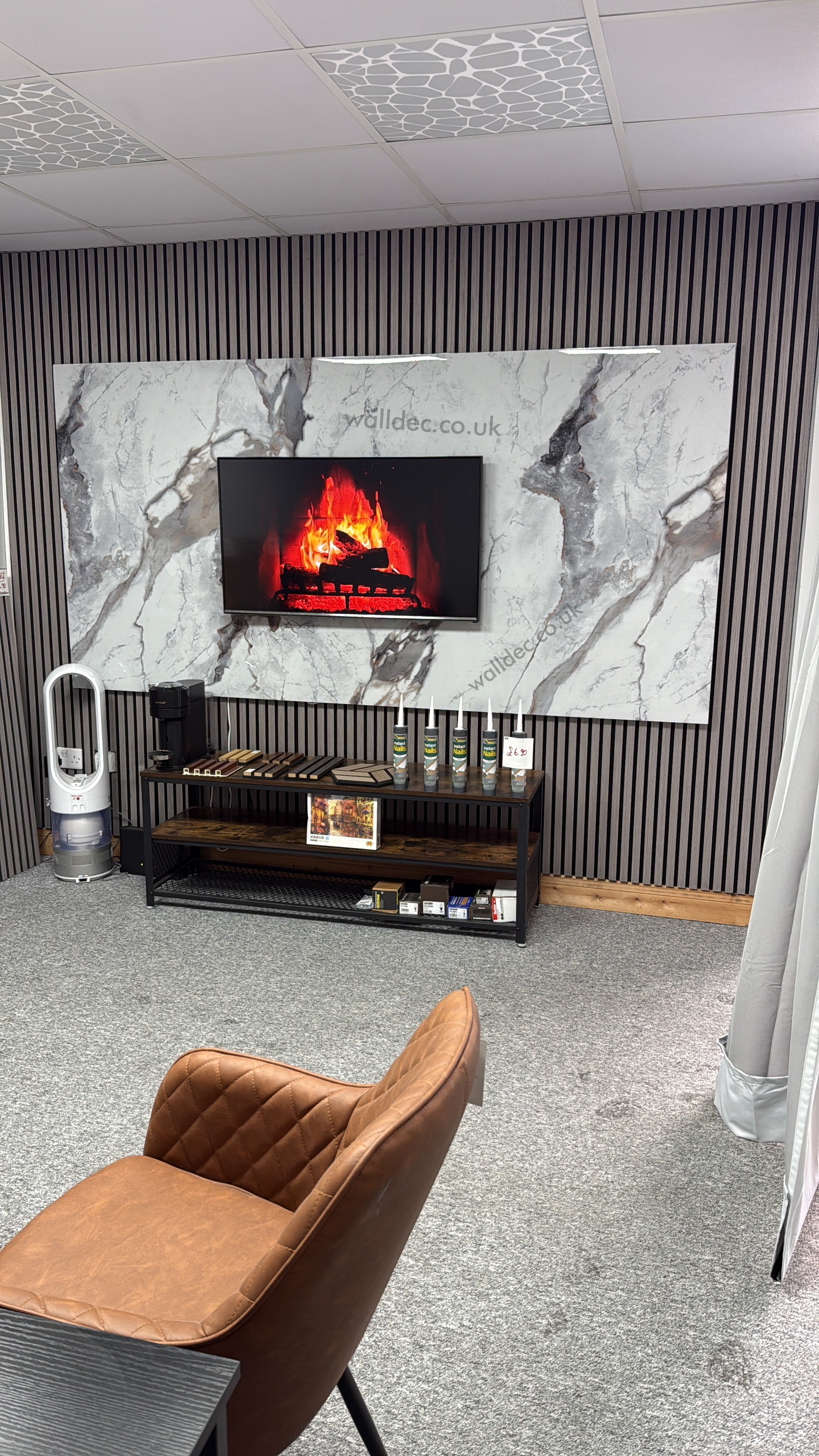 Luna White Marble Effect Wall Panel (244 x 122 cm)