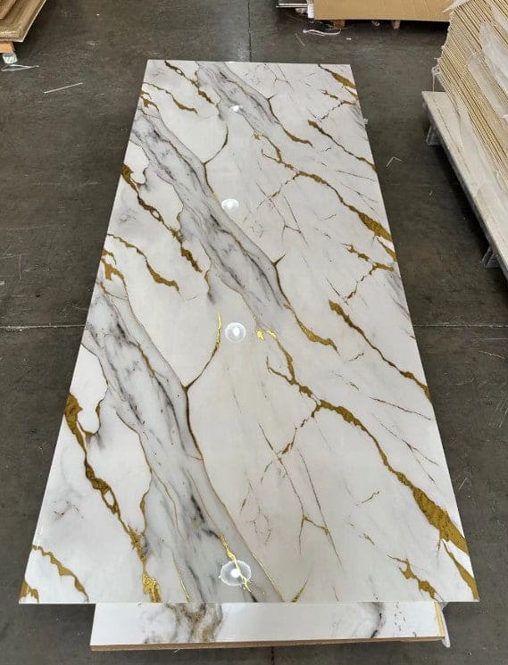 Golden Aura Marble Effect Wall Panel (244 x 122 cm)