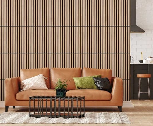 Mini Slat Wall Panel - Natural Oak (60 x 60 cm)