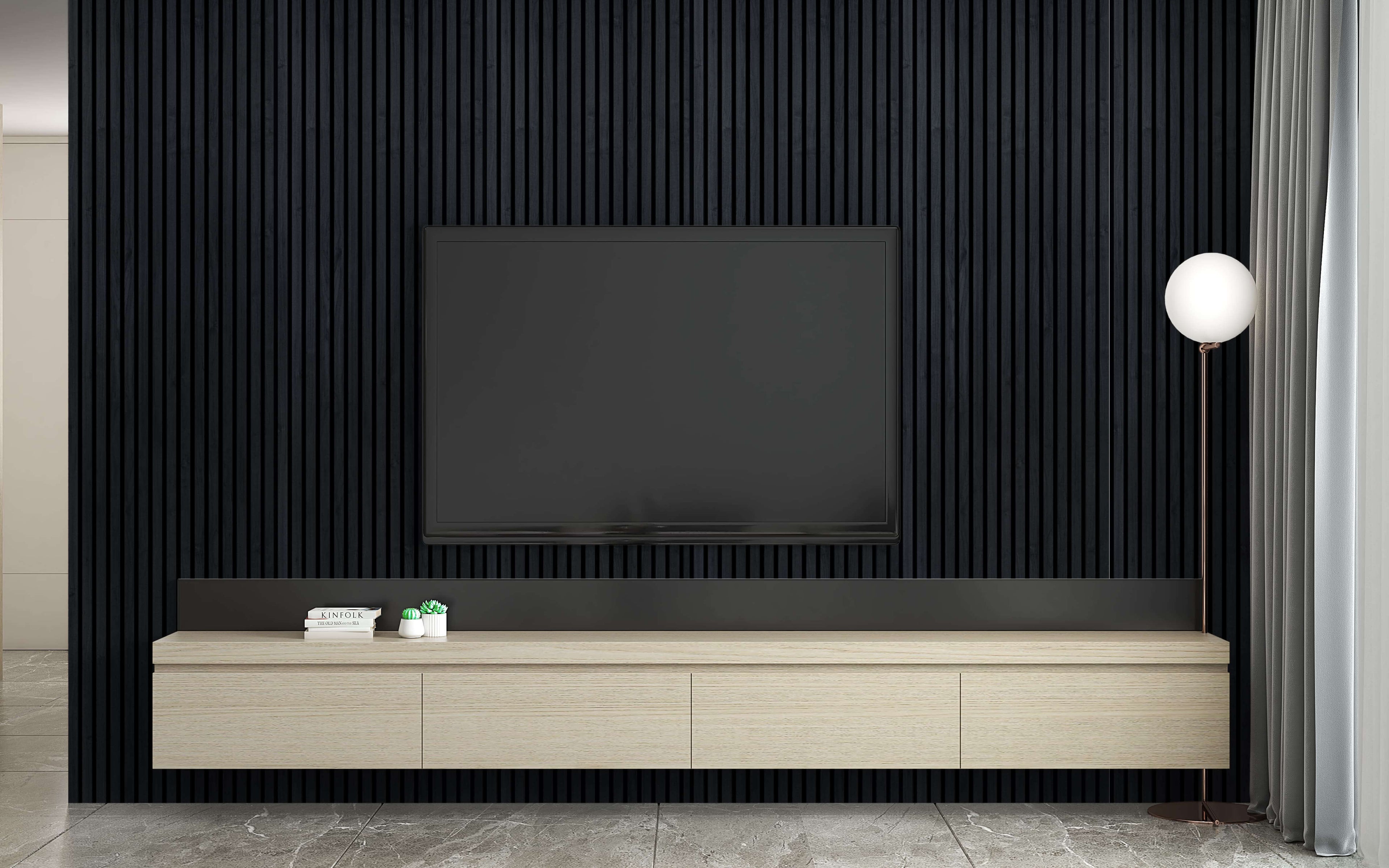 Charcoal Dark Wall Panel (240 x 60 cm)