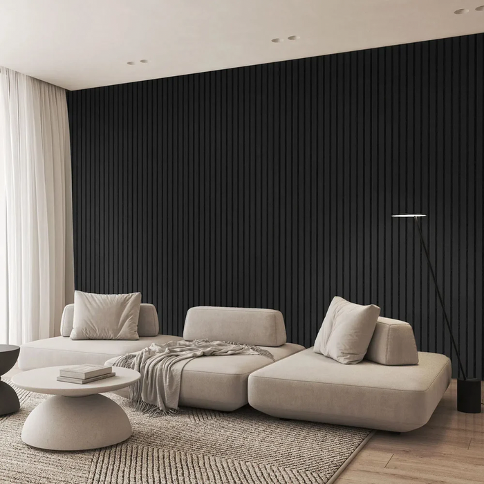 DeluraHome - Walnut Acoustic Wall Panel (2.7 m x 1.10 m)