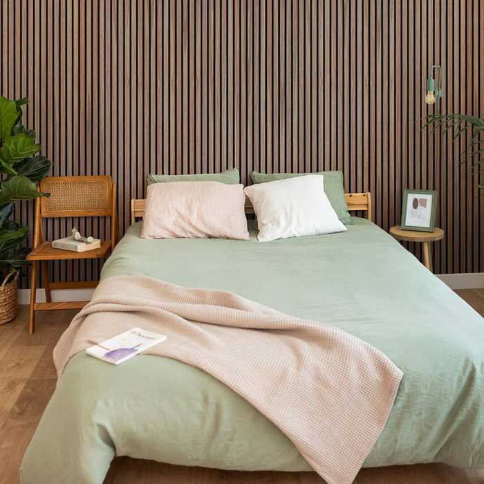 DeluraHome - Walnut Acoustic Wall Panel (2.7 m x 1.10 m)