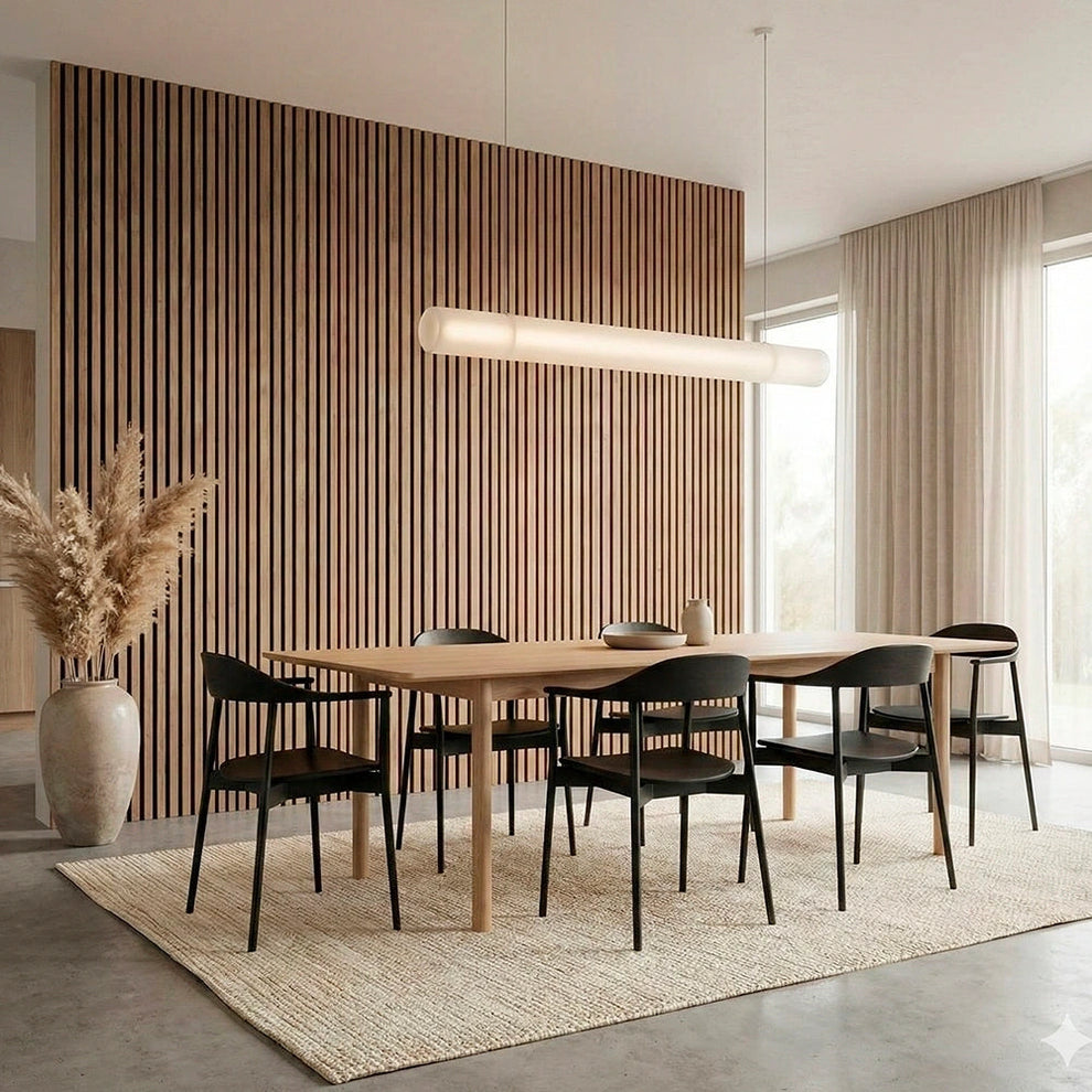DeluraHome - Walnut Acoustic Wall Panel (2.7 m x 1.10 m)